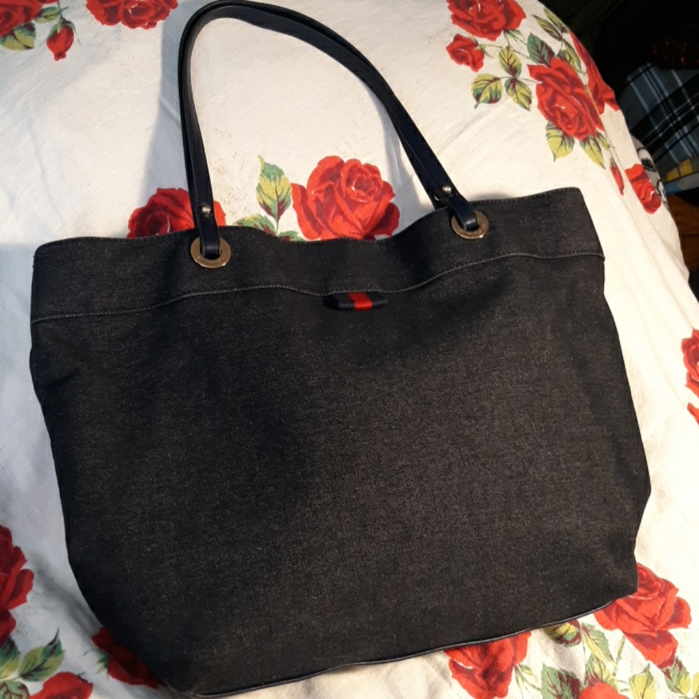 Tommy Hilfiger Large Dark Denim Tote Bag
